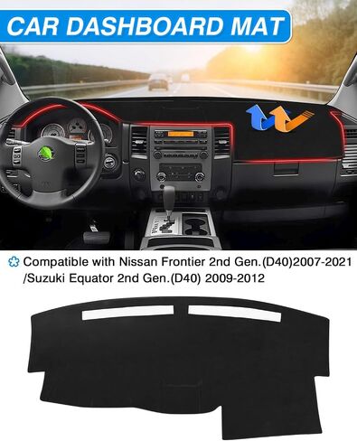 Cartist Dashboard Cover Compatible with Nissan Titan 2004-2012 Accessories Dash Cover Mat Pad Black(Without Cutout for Navi/Sensor) in Saudi Arabia