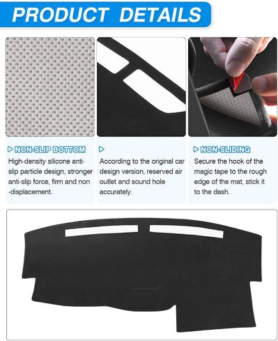 Cartist Dashboard Cover Compatible with Nissan Titan 2004-2012 Accessories Dash Cover Mat Pad Black(Without Cutout for Navi/Sensor) in Saudi Arabia