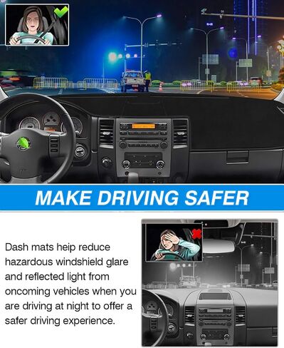 Cartist Dashboard Cover Compatible with Nissan Titan 2004-2012 Accessories Dash Cover Mat Pad Black(Without Cutout for Navi/Sensor) in Saudi Arabia