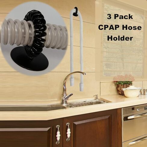 حامل ومنظم أنبوب CPAP (عبوة من 3 قطع) - حل إدارة خرطوم CPAP بجانب السرير in Kuwait