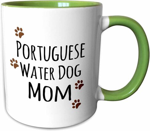 3dRose Portuguese Water Dog Mom Mug, 11 oz, Black in Saudi Arabia