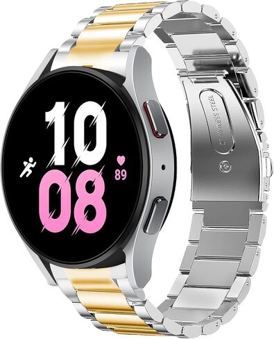No Gaps Bands Compatible with Samsung Galaxy Watch 6/5/4 Band 40mm 44mm, Galaxy Watch 6 Classic 47mm 43mm, Stainless Steel Metal Replacement No Gap Band Women Men Large Small in Saudi Arabia