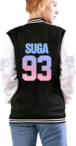 Kpop Jimin Jungkook V Suga Baseball Jacket Love Yourself Jin Rap Jhope Jacket Coat in Saudi Arabia