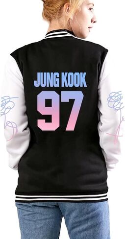 Kpop Jimin Jungkook V Suga Baseball Jacket Love Yourself Jin Rap Jhope Jacket Coat in Saudi Arabia