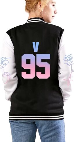 Kpop Jimin Jungkook V Suga Baseball Jacket Love Yourself Jin Rap Jhope Jacket Coat in Saudi Arabia