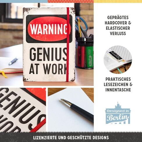 دفتر ملاحظات قديم من Nostalgic-Art، 5.9 بوصة × 8.5 بوصة، Genius At Work - فكرة هدية للاعبين، Bullet Journal Dotted، تصميم زخرفي عتيق in Kuwait