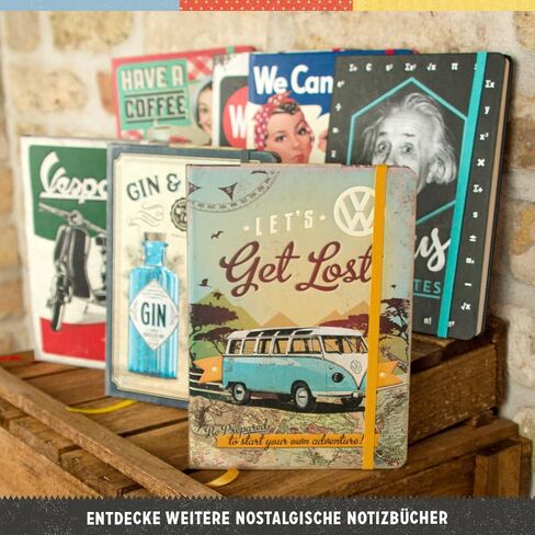 دفتر ملاحظات قديم من Nostalgic-Art، 5.9 بوصة × 8.5 بوصة، Genius At Work - فكرة هدية للاعبين، Bullet Journal Dotted، تصميم زخرفي عتيق in Kuwait