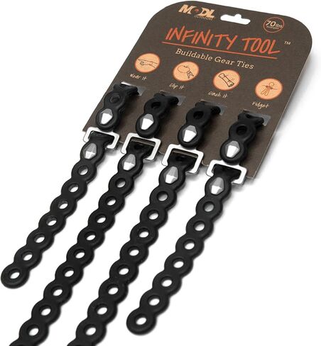 MODL Infinity Tool™ 2.0 Modular Straps (4-Pack) - Flexible Multi-Tool, Gear Strap, Wearable Gadget for Outdoor Adventure, Survival, Camping, Travel, EDC in Saudi Arabia
