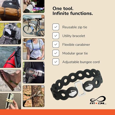 MODL Infinity Tool™ 2.0 Modular Straps (4-Pack) - Flexible Multi-Tool, Gear Strap, Wearable Gadget for Outdoor Adventure, Survival, Camping, Travel, EDC in Saudi Arabia