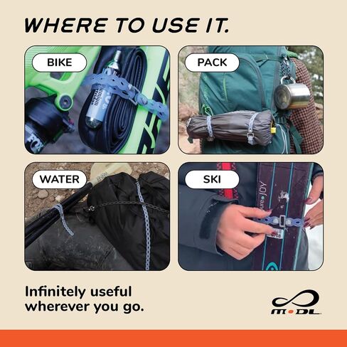 MODL Infinity Tool™ 2.0 Modular Straps (4-Pack) - Flexible Multi-Tool, Gear Strap, Wearable Gadget for Outdoor Adventure, Survival, Camping, Travel, EDC in Saudi Arabia