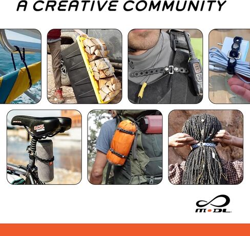 MODL Infinity Tool™ 2.0 Modular Straps (4-Pack) - Flexible Multi-Tool, Gear Strap, Wearable Gadget for Outdoor Adventure, Survival, Camping, Travel, EDC in Saudi Arabia