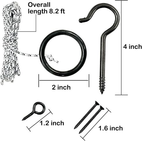 Hook and Ring Toss Game-DIY Kit Swing Target Game -Ring Toss Game Set with String and Hooks for Outdoor/Indoor in Saudi Arabia