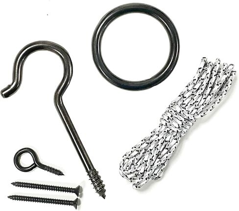 Hook and Ring Toss Game-DIY Kit Swing Target Game -Ring Toss Game Set with String and Hooks for Outdoor/Indoor in Saudi Arabia