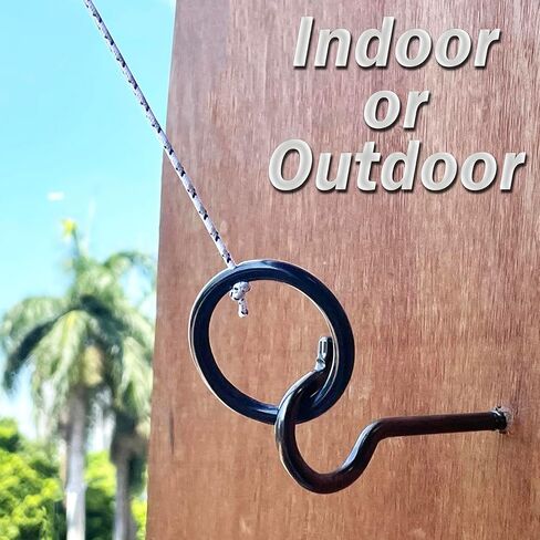 Hook and Ring Toss Game-DIY Kit Swing Target Game -Ring Toss Game Set with String and Hooks for Outdoor/Indoor in Saudi Arabia