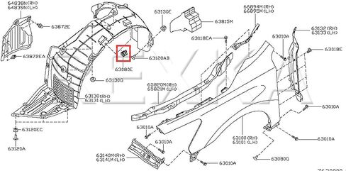 20 قطعة من مشابك تشكيل بطانة الحاجز من ريكسكا لنيسان إنفينيتي 01553-05233 ألتيما JX35 ماكسيما مورانو باثفايندر QX60 روج روج سيليكت سنترا - عجلة نيسان ويل بطانة حاجز بطانة in Kuwait