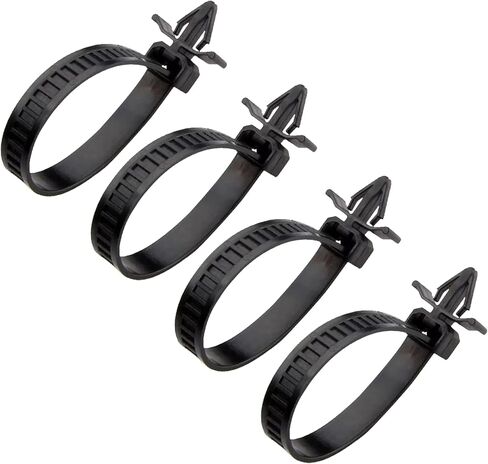 روابط تثبيت بسحاب للتثبيت بالدفع، 50 قطعة من ربطات الكابلات البلاستيكية، غلاف سلكي بطول 4.7 بوصة، روابط كابلات مثبتة بفتحة للدفع in Kuwait