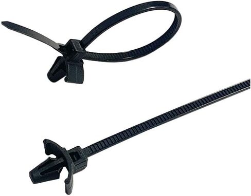 روابط تثبيت بسحاب للتثبيت بالدفع، 50 قطعة من ربطات الكابلات البلاستيكية، غلاف سلكي بطول 4.7 بوصة، روابط كابلات مثبتة بفتحة للدفع in Kuwait