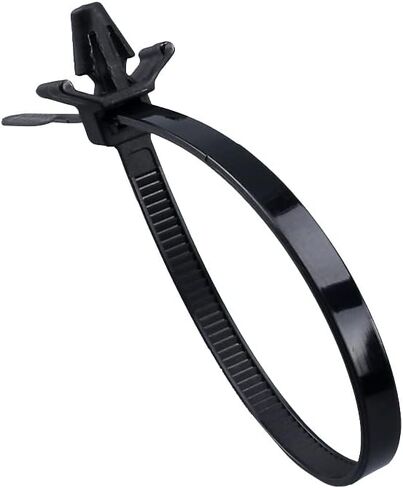 روابط تثبيت بسحاب للتثبيت بالدفع، 50 قطعة من ربطات الكابلات البلاستيكية، غلاف سلكي بطول 4.7 بوصة، روابط كابلات مثبتة بفتحة للدفع in Kuwait