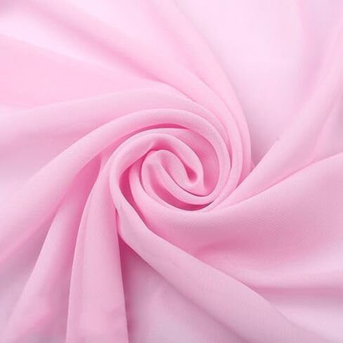 YYCRAFT Chiffon Fabric by The Yard 59" Wide 2 Yards, Aqua in Saudi Arabia