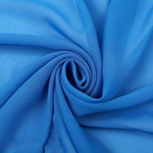 YYCRAFT Chiffon Fabric by The Yard 59" Wide 2 Yards, Aqua in Saudi Arabia