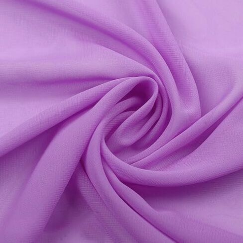 YYCRAFT Chiffon Fabric by The Yard 59" Wide 2 Yards, Aqua in Saudi Arabia