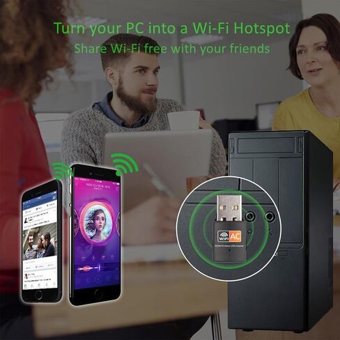 USB WiFi Adapter High Speed 600Mbps Dual Band WiFi Internet Adapter for PC Laptop Desktop Windows XP/Vista/7/8/10/11 in Saudi Arabia