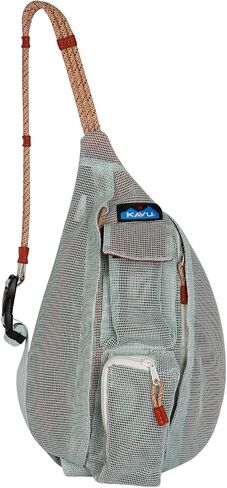 KAVU Mini Beach Rope Bag Mesh Crossbody Sling Backpack - Black in Saudi Arabia