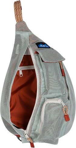 KAVU Mini Beach Rope Bag Mesh Crossbody Sling Backpack - Black in Saudi Arabia