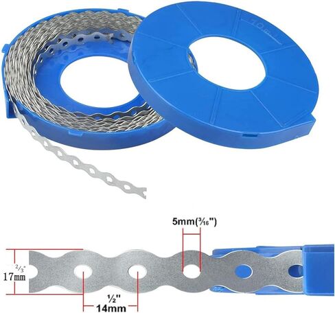 شريط أنابيب مجلفن 30 قدم أشرطة شماعات معدنية مثقوبة ربط معدني بفتحات عرض 17 مم - 2/3 بوصة، لتثبيت الأنابيب in Kuwait