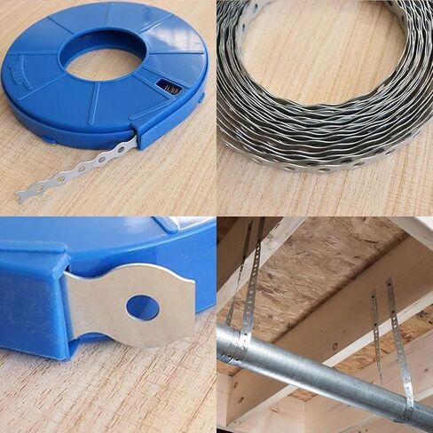 شريط أنابيب مجلفن 30 قدم أشرطة شماعات معدنية مثقوبة ربط معدني بفتحات عرض 17 مم - 2/3 بوصة، لتثبيت الأنابيب in Kuwait