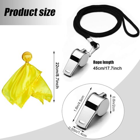 Funtery 3 Pcs Children's Referee Shirt Costume Black and White Stripe Umpire Jersey Whistle Yellow Penalty Flag for Halloween in Saudi Arabia