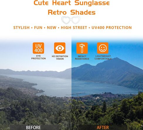 Polarized Cute Heart Sunglasses for Women, Fun Cupid Accessories Taylor Outfits in Saudi Arabia