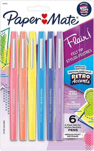 Paper Mate, PAP2097888, Flair Medium Point Pens, 6 / Pack in Saudi Arabia