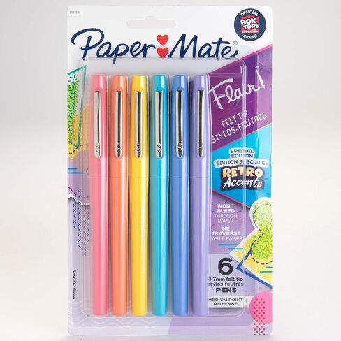 Paper Mate, PAP2097888, Flair Medium Point Pens, 6 / Pack in Saudi Arabia