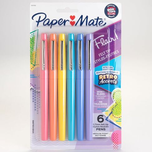 Paper Mate, PAP2097888, Flair Medium Point Pens, 6 / Pack in Saudi Arabia