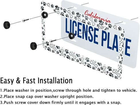 Don't Tread on Me American Us Flag Retro License Plate Frame Stainless Steel Car Accessories Personalized License Plate Holder Fits Standard U.S. Vehicles Size: 12.2 x 6.3 Inches for Men Women in Saudi Arabia