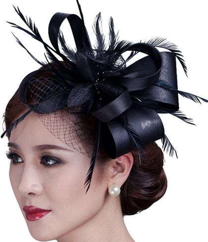 Fascinator Flower Cocktail Party Headdress Wedding Bridal Headpiece for Women in Kuwait