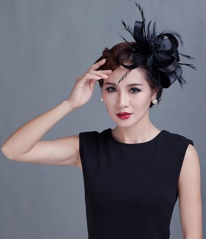 Fascinator Flower Cocktail Party Headdress Wedding Bridal Headpiece for Women in Kuwait