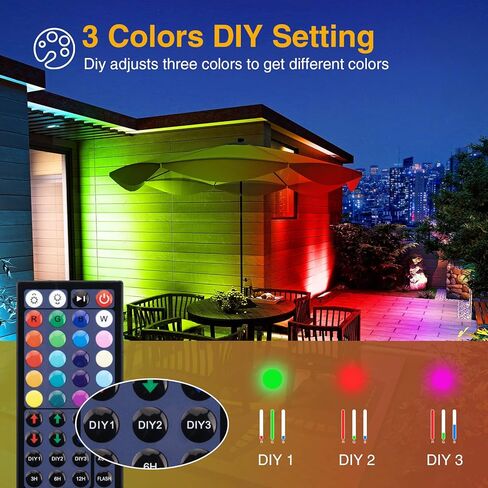 Onforu 2 Pack 96W Stage Light Bar، إضاءة LED، ضوء غسالة الجدار في الهواء الطلق، IP66 شريط ضوء RGB مقاوم للماء مع ألوان DIY، أضواء الغسيل مع التوقيت، ضوء DJ للمهرجانات، الزفاف، الحفلات in Kuwait