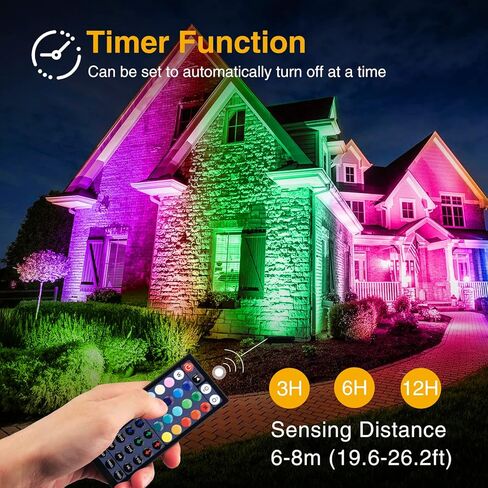 Onforu 2 Pack 96W Stage Light Bar، إضاءة LED، ضوء غسالة الجدار في الهواء الطلق، IP66 شريط ضوء RGB مقاوم للماء مع ألوان DIY، أضواء الغسيل مع التوقيت، ضوء DJ للمهرجانات، الزفاف، الحفلات in Kuwait