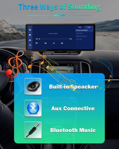 2024 Wireless Protable Carplay & Android Auto,Carplay Box+Backup Camera,10.26'' Portable Car Stereo with Phone Mirroring, Carplay Screen with AUX/FM/Bluetooth,Voice Control Suitable for All Car Models in Saudi Arabia