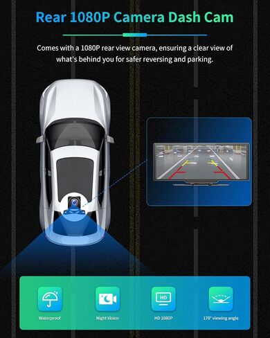 2024 Wireless Protable Carplay & Android Auto,Carplay Box+Backup Camera,10.26'' Portable Car Stereo with Phone Mirroring, Carplay Screen with AUX/FM/Bluetooth,Voice Control Suitable for All Car Models in Saudi Arabia