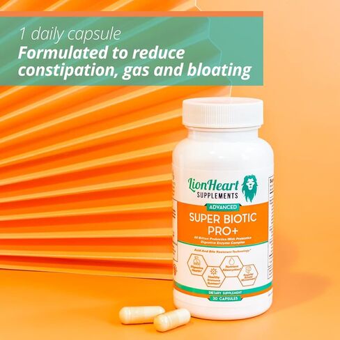 Digestive Enzymes with probiotics and organic prebiotics - Probiotics for constipation relief and ibs - regular bowel movement - reduces gas and bloating in Saudi Arabia