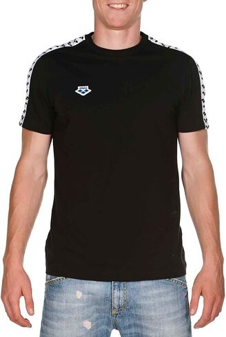 ARENA Men's Team T-Shirt Short Sleeve Crew Neck Slim Fit Casual Cotton Top Athletic Retro Vintage Logo Tee in Saudi Arabia
