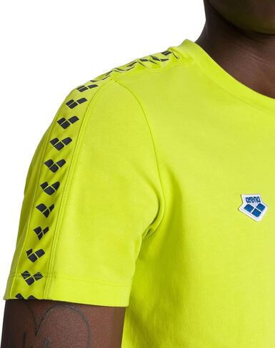 ARENA Men's Team T-Shirt Short Sleeve Crew Neck Slim Fit Casual Cotton Top Athletic Retro Vintage Logo Tee in Saudi Arabia
