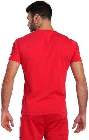 ARENA Men's Team T-Shirt Short Sleeve Crew Neck Slim Fit Casual Cotton Top Athletic Retro Vintage Logo Tee in Saudi Arabia