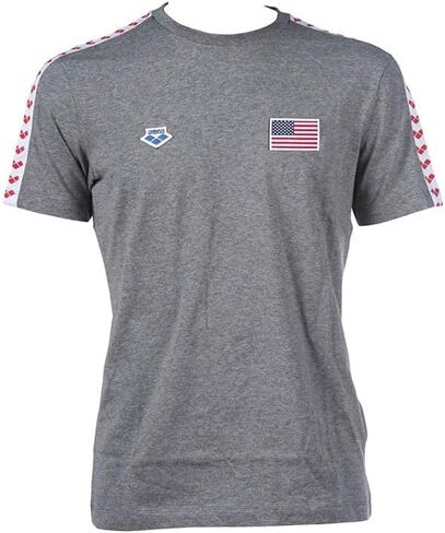 ARENA Men's Team T-Shirt Short Sleeve Crew Neck Slim Fit Casual Cotton Top Athletic Retro Vintage Logo Tee in Saudi Arabia
