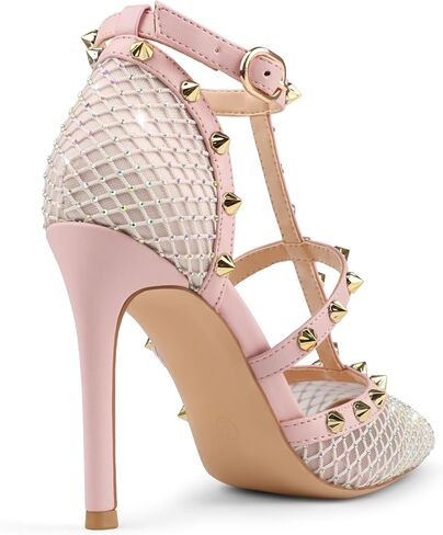 Eithy Women's Slingbacks Mid High Heels Strappy Summer Shoes Pointy Toe Party Daily Wear Evening Sandals Mushlin-Natural US8.5 in Saudi Arabia