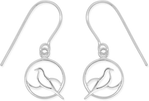 Boma Jewelry Sterling Cutout Bird Circle Drop Dangle Earrings in Saudi Arabia