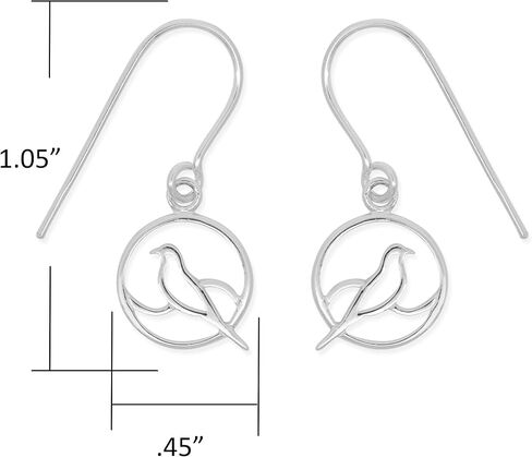 Boma Jewelry Sterling Cutout Bird Circle Drop Dangle Earrings in Saudi Arabia